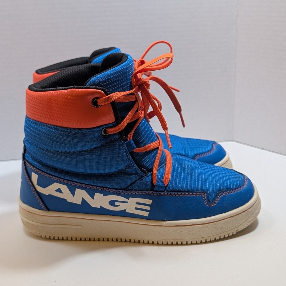 Lange Podium Soft Shoe Blue Orange High Top Après Ski Boots Mens/Youth 5.5 US‎